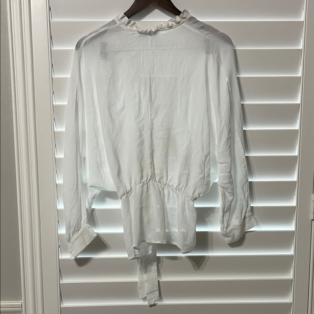 Zara Cream Ruffle Blouse - Picture 3 of 6